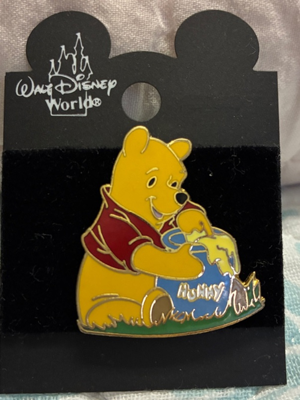 Disney Winnie the Pooh Yellow and Red Enamel Pin